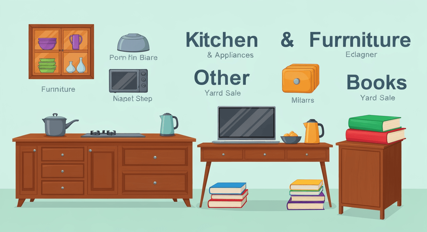 AI-generated illustration of a estate sale