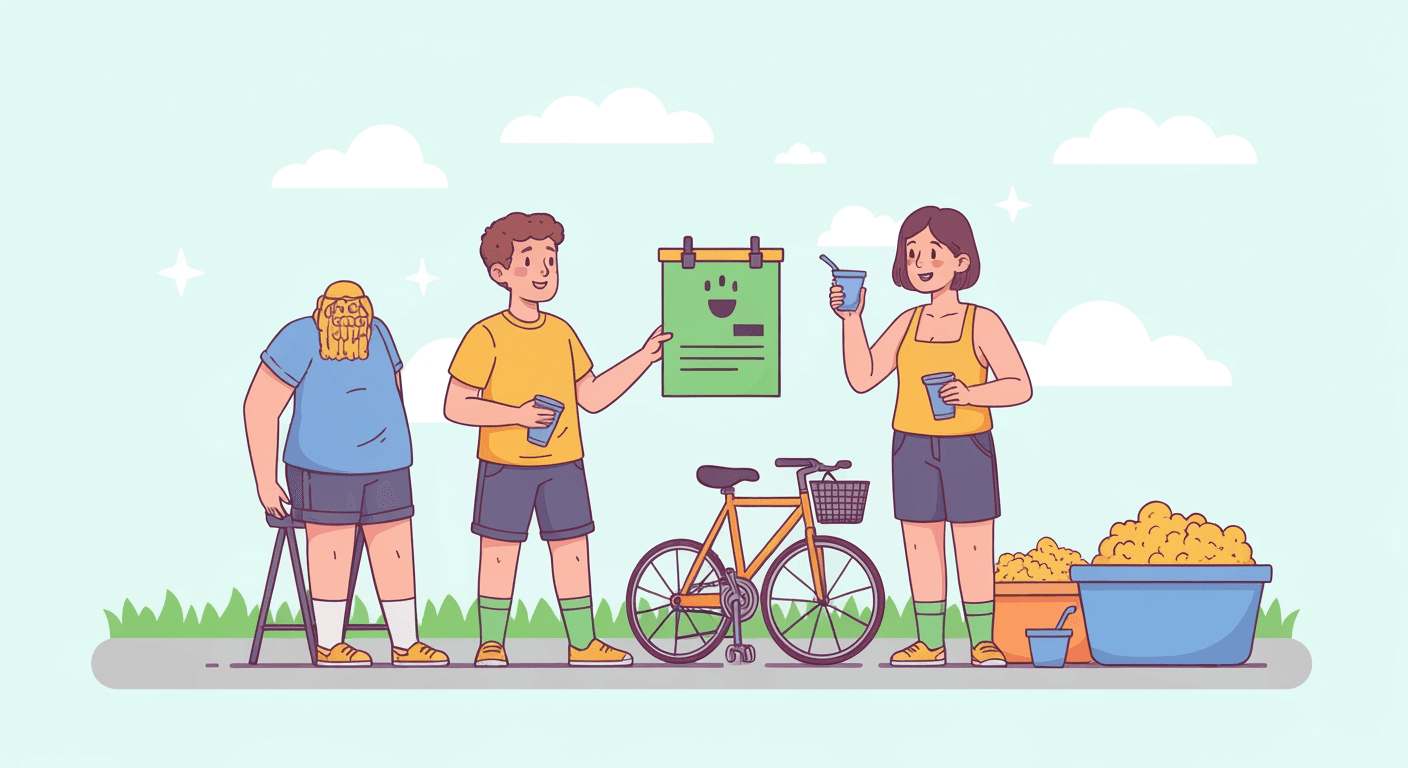 AI-generated illustration of a garage sale