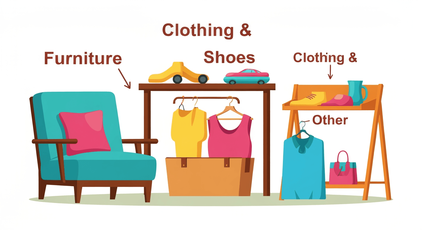 AI-generated illustration of a garage sale