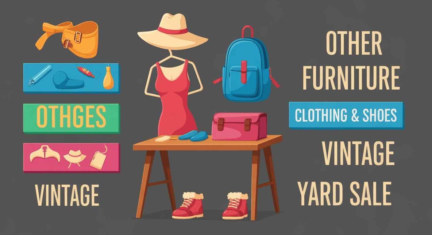 AI-generated yard sale illustration