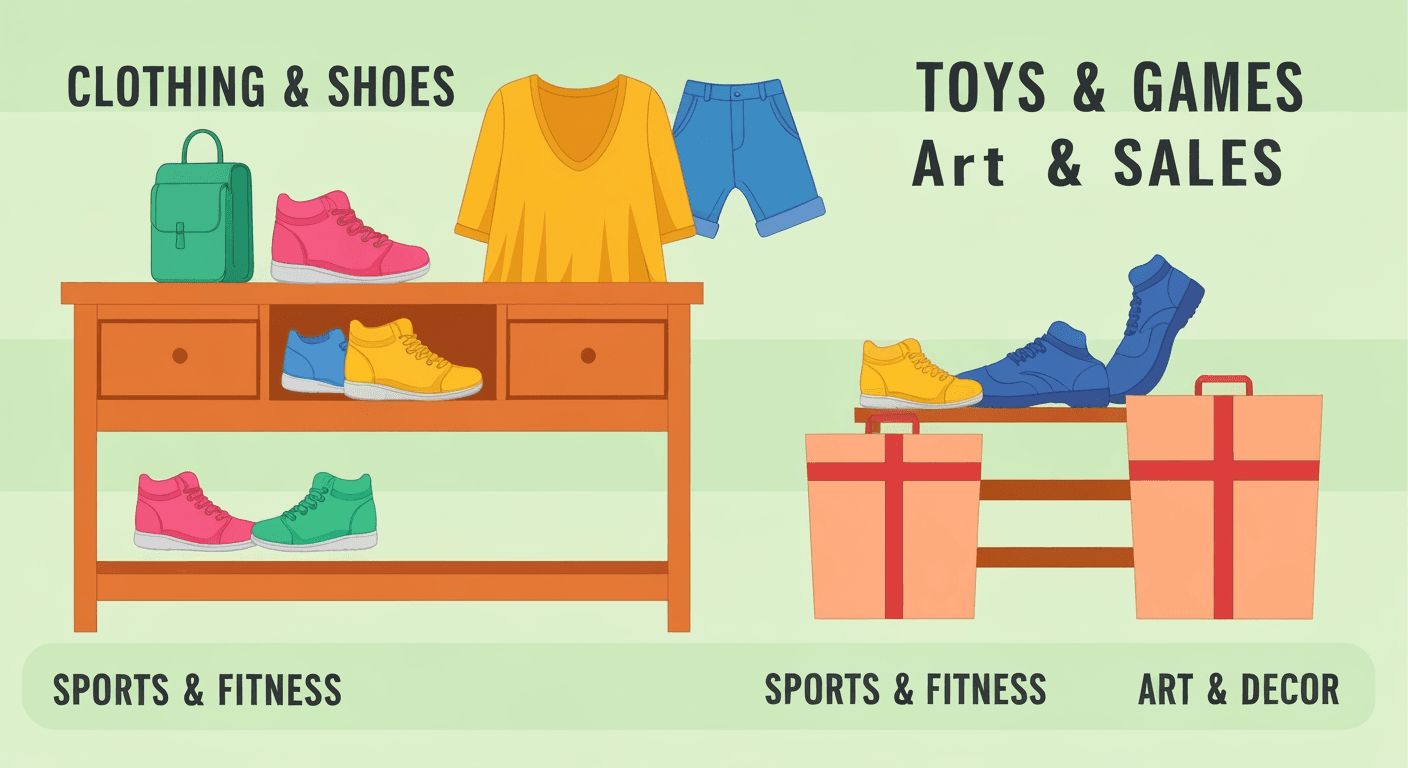 AI-generated illustration of a yard sale