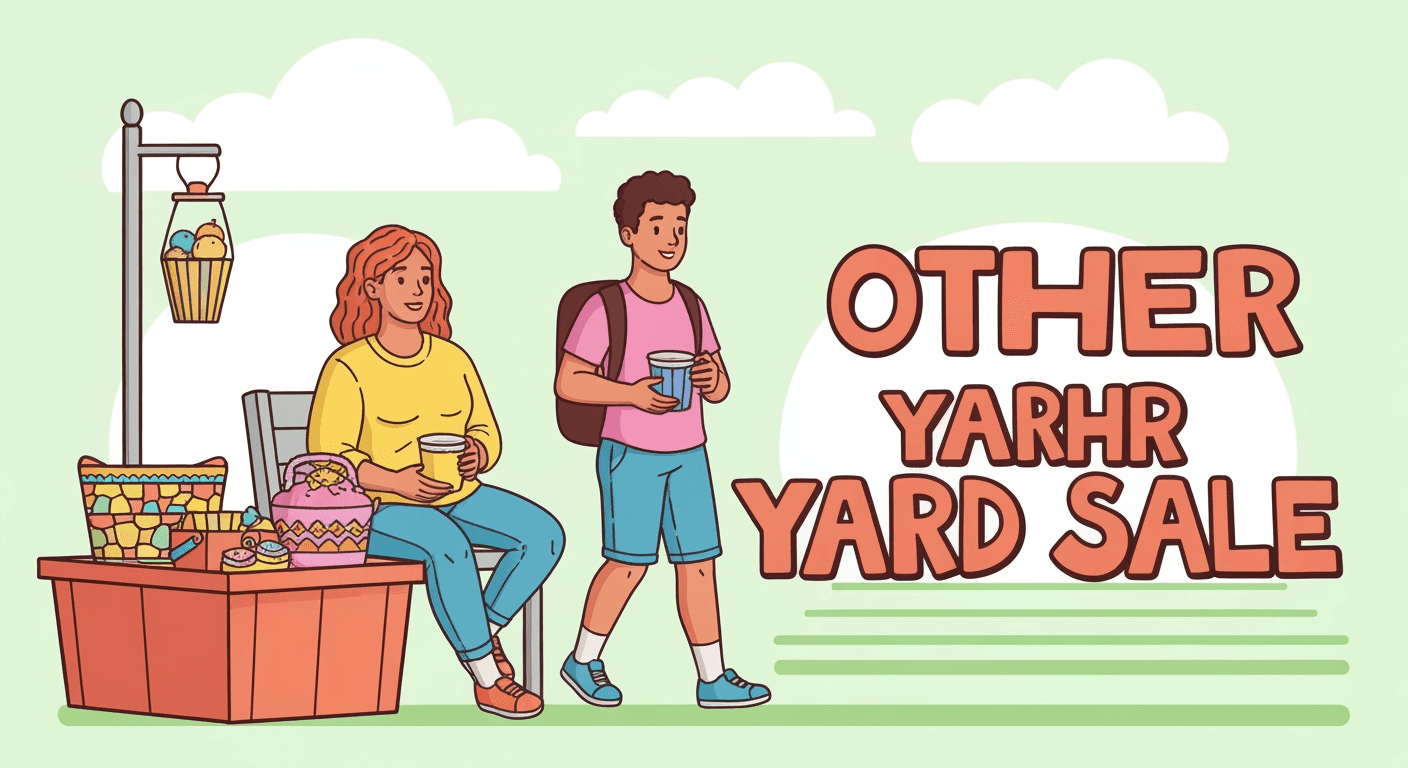 AI-generated illustration of a yard sale