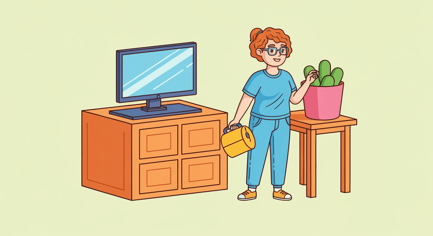 AI-generated illustration of a yard sale