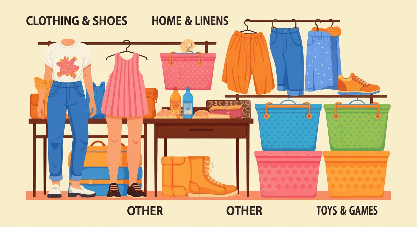 AI-generated illustration of a yard sale