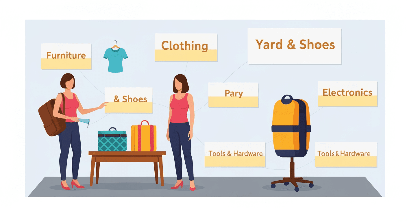 AI-generated illustration of a estate sale