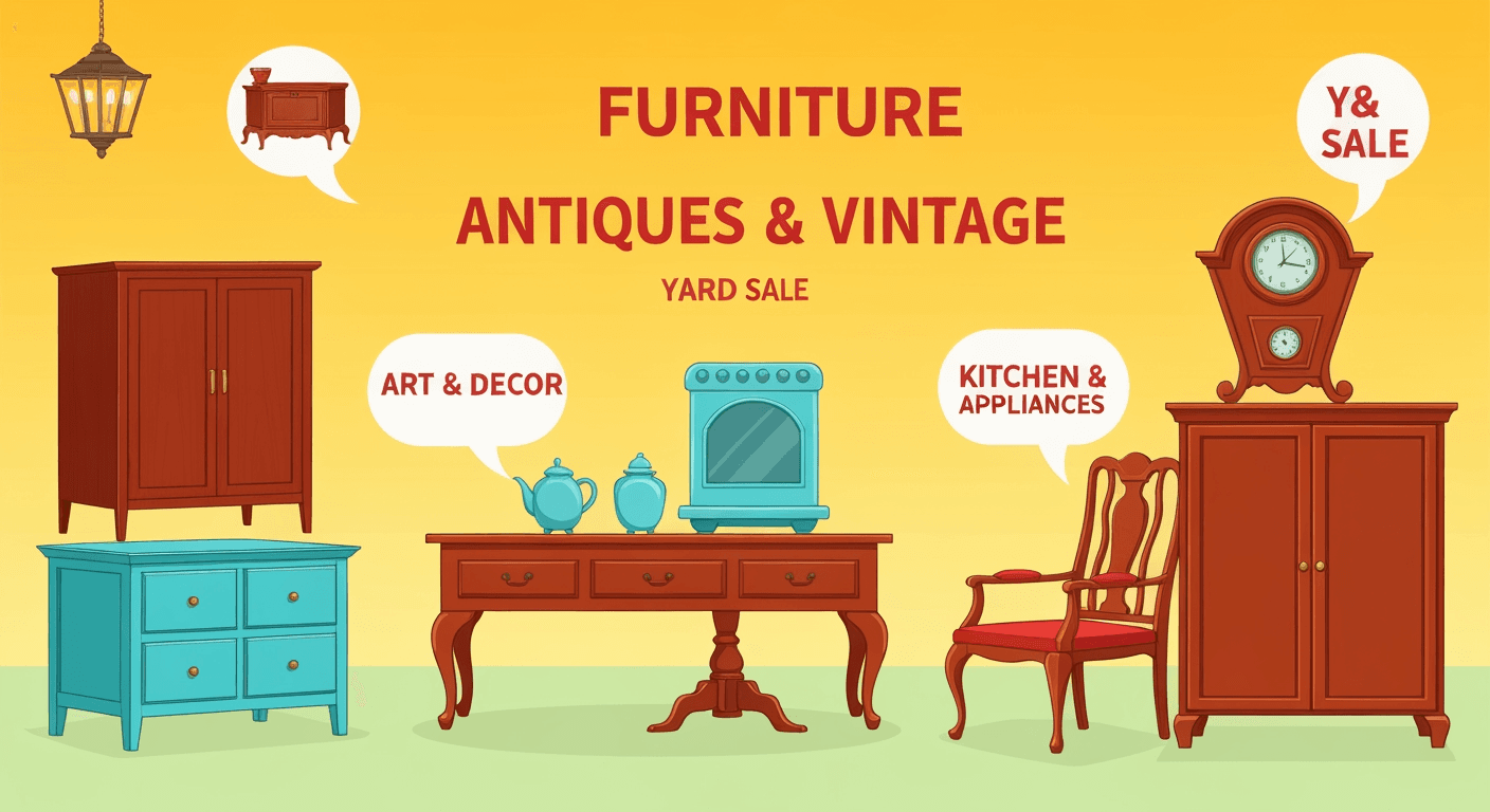 AI-generated illustration of a estate sale