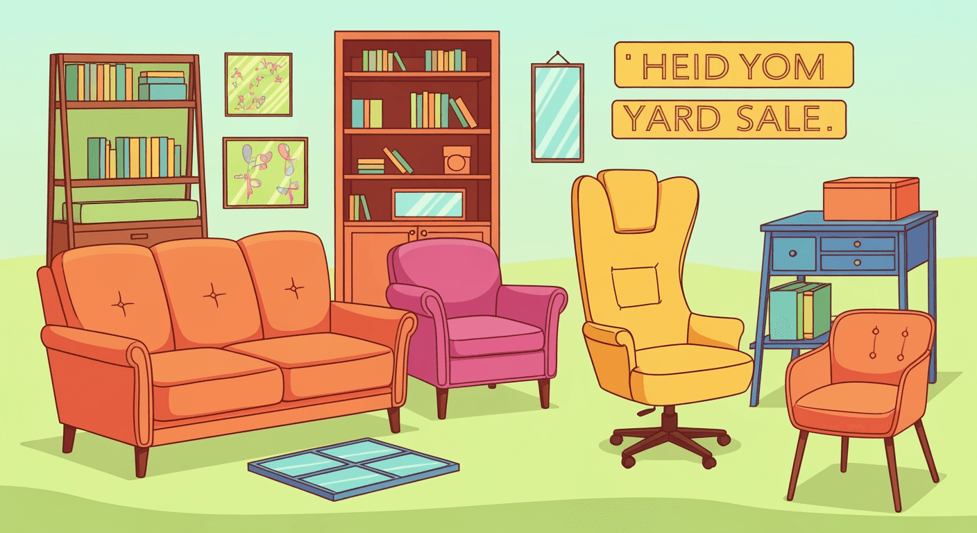 AI-generated illustration of a estate sale