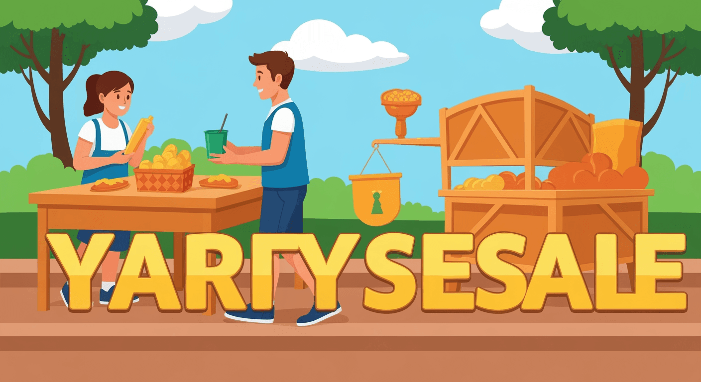 AI-generated illustration of a garage sale