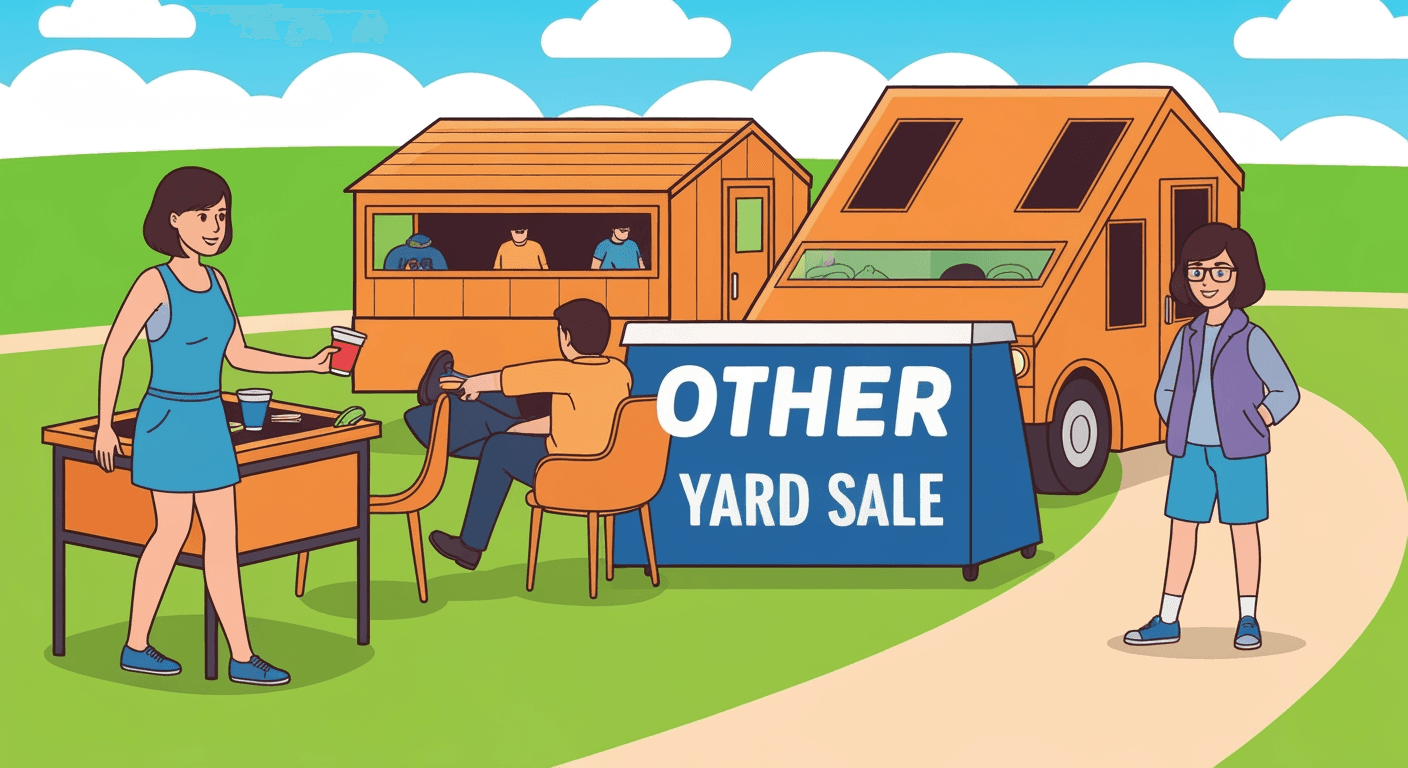 AI-generated illustration of a garage sale