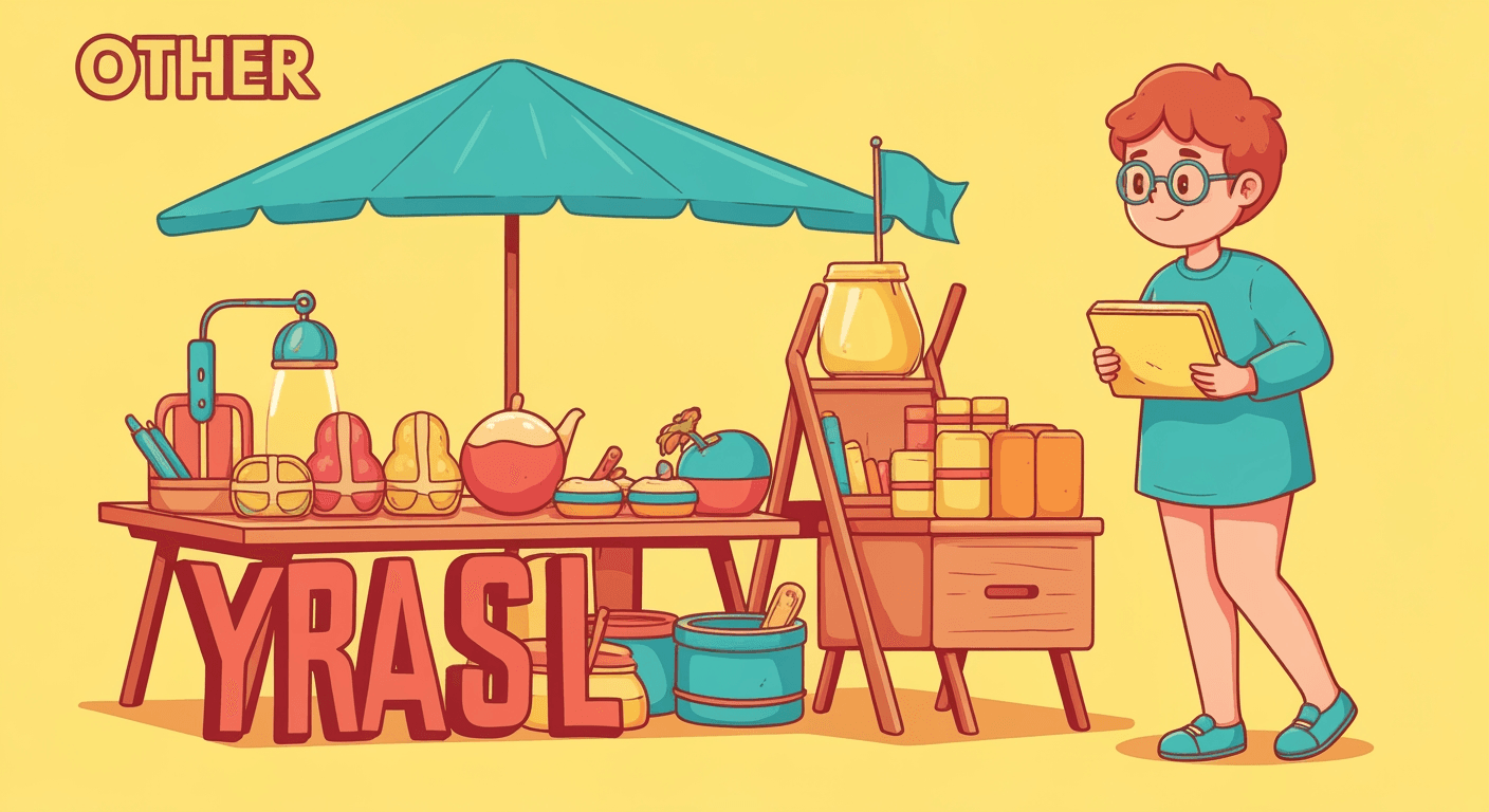 AI-generated illustration of a yard sale