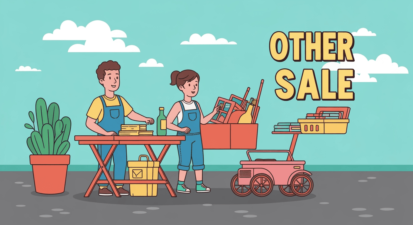 AI-generated illustration of a community sale