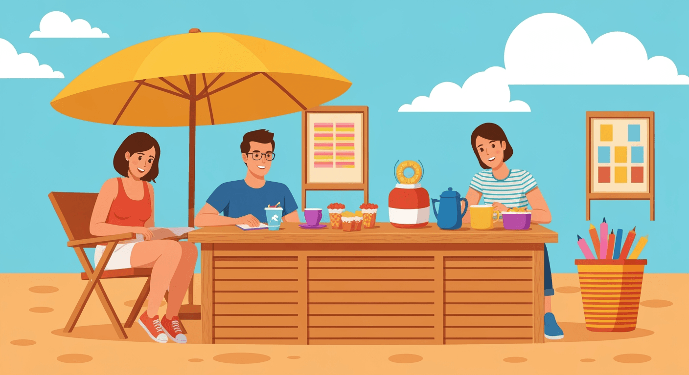 AI-generated illustration of a garage sale