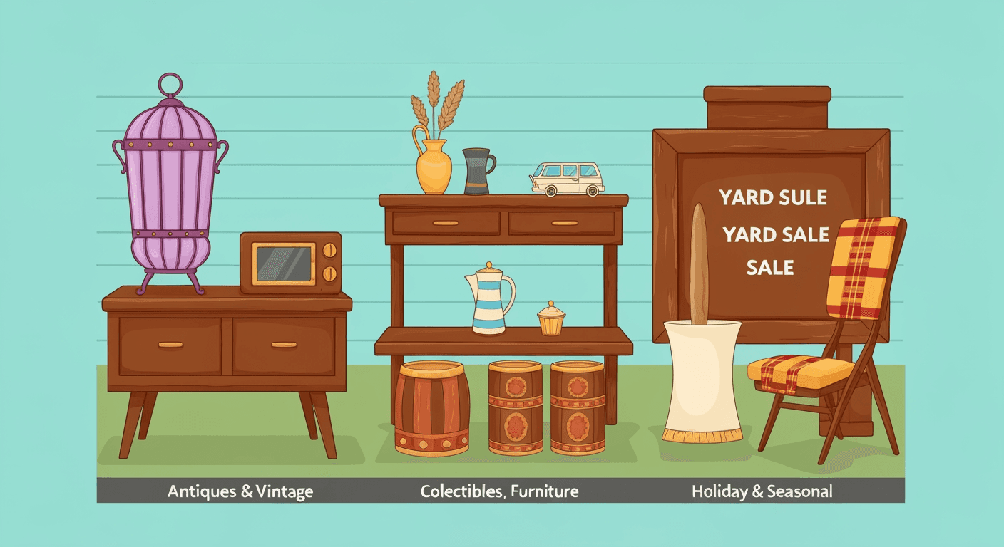AI-generated illustration of a estate sale