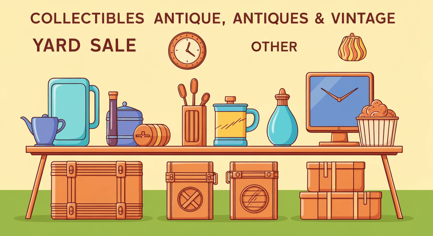 AI-generated yard sale illustration