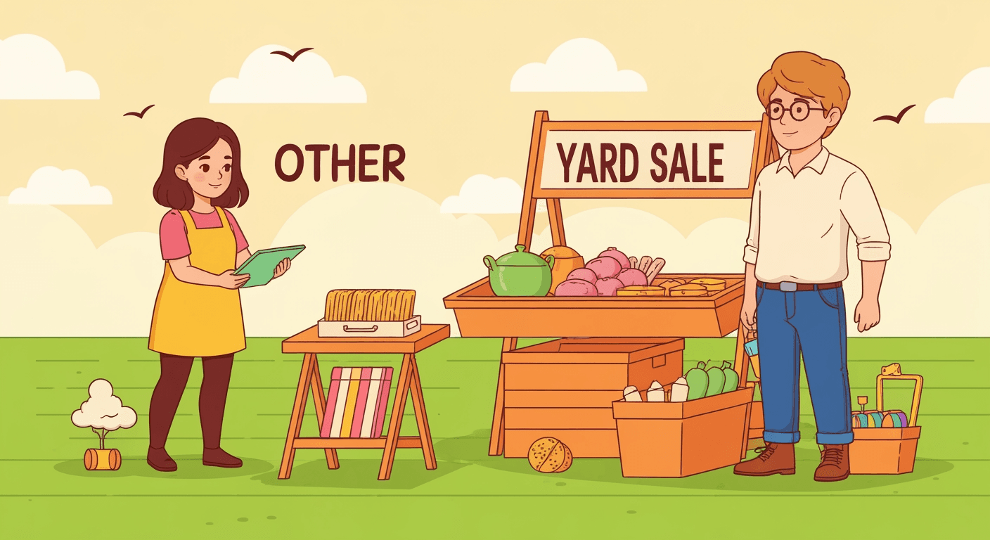 AI-generated illustration of a estate sale