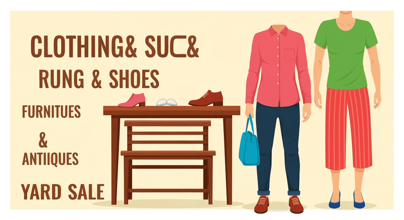 AI-generated illustration of a estate sale