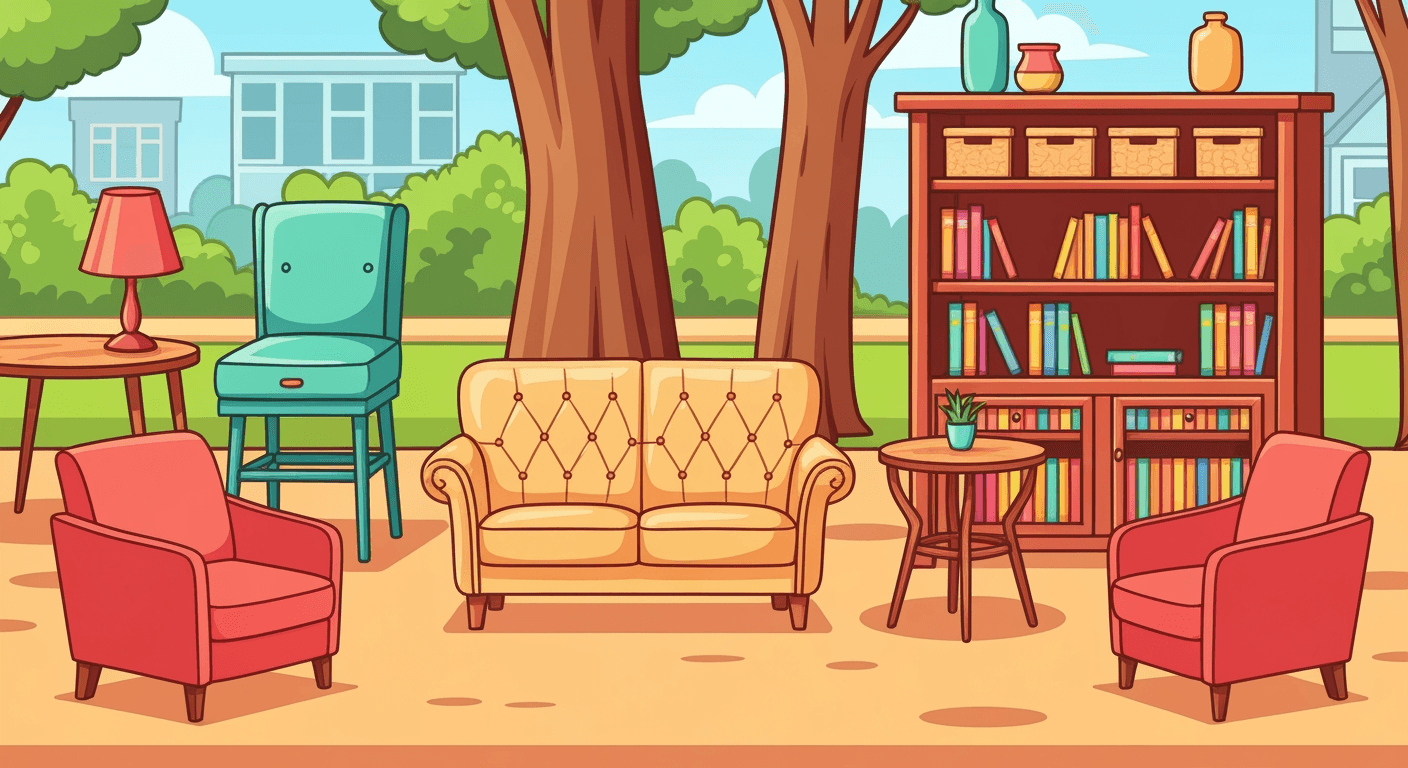 AI-generated illustration of a estate sale