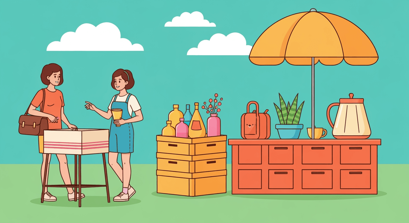 AI-generated illustration of a estate sale