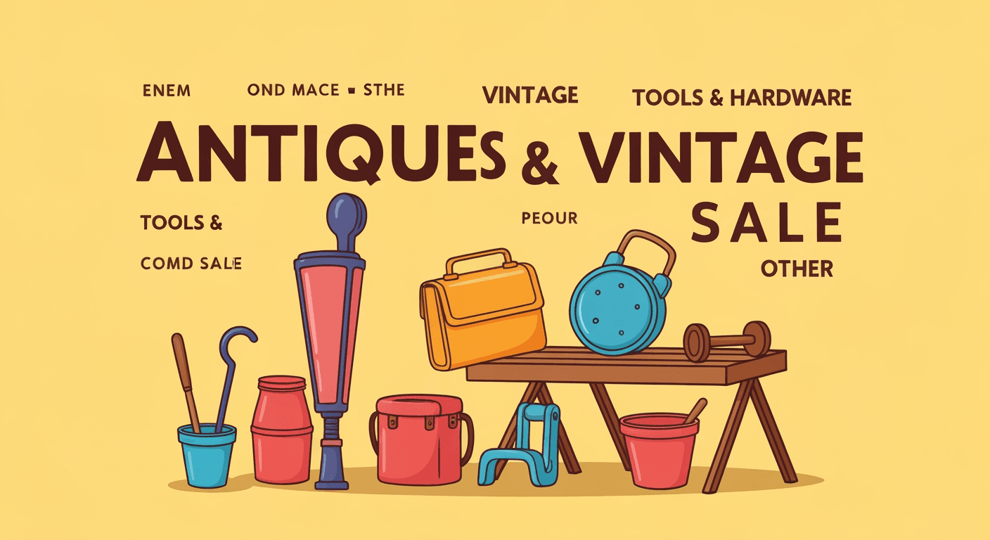 AI-generated illustration of a garage sale