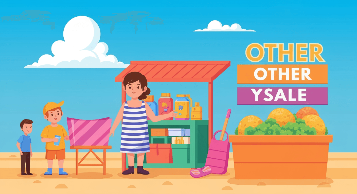 AI-generated illustration of a estate sale