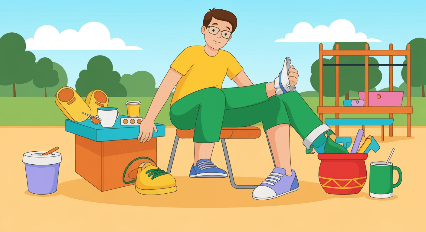 AI-generated yard sale illustration