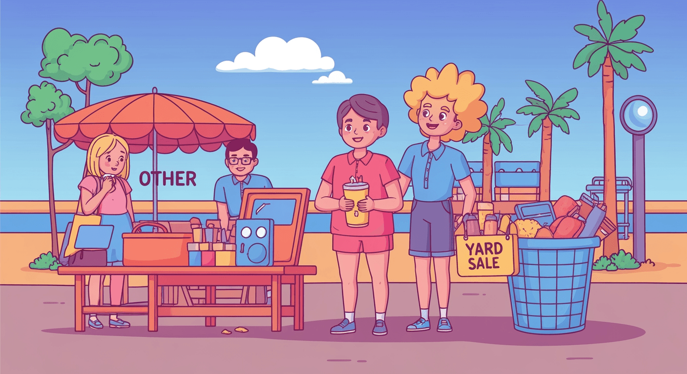 AI-generated illustration of a estate sale