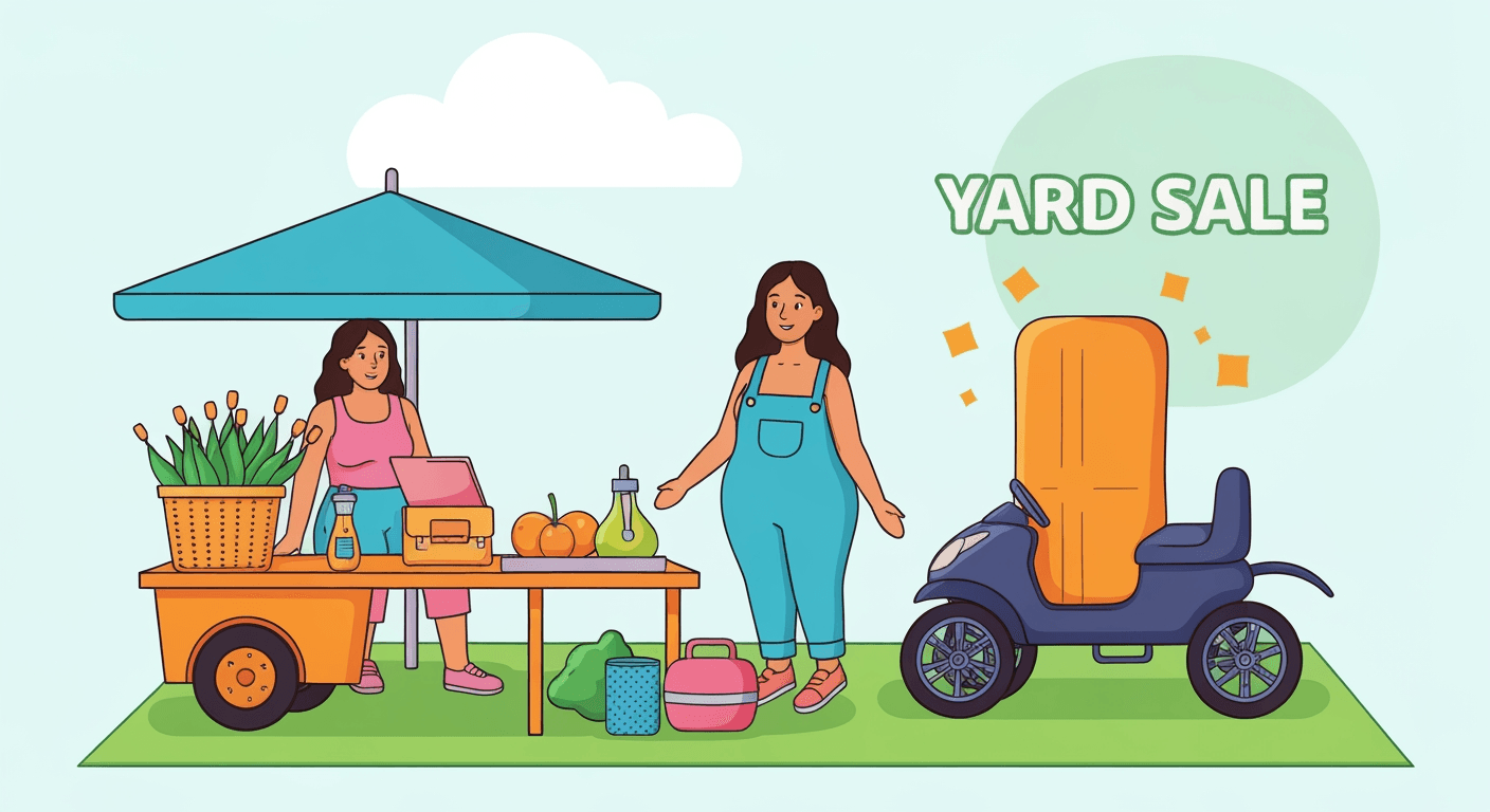 AI-generated illustration of a estate sale