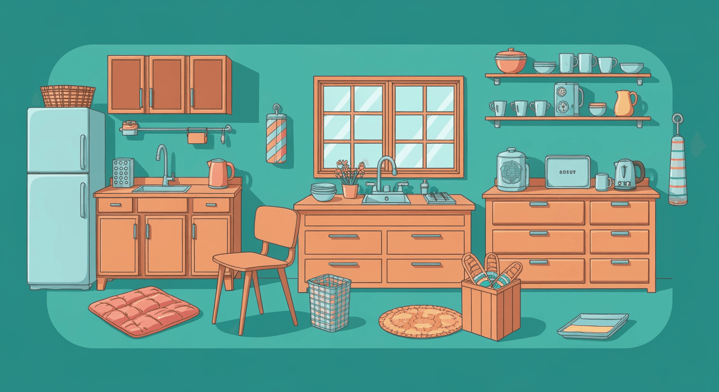 AI-generated illustration of a moving sale