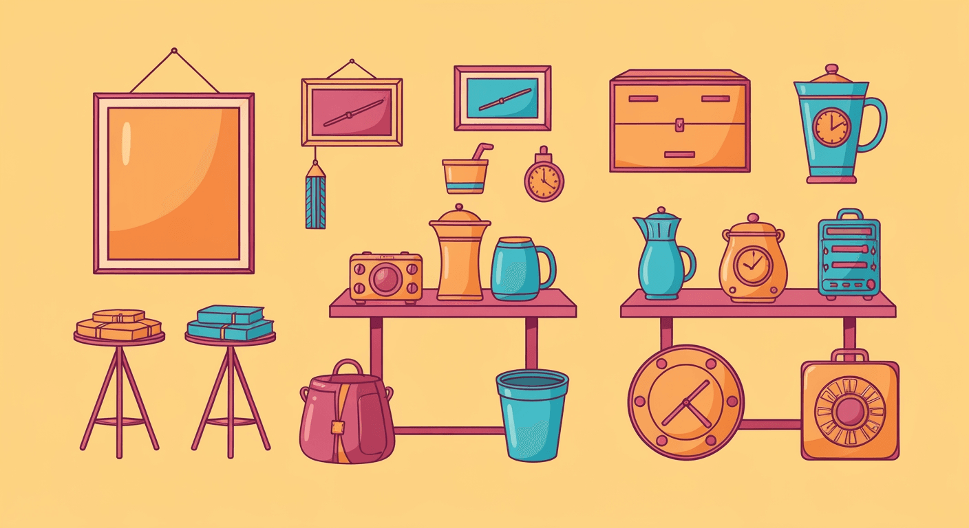 AI-generated illustration of a estate sale