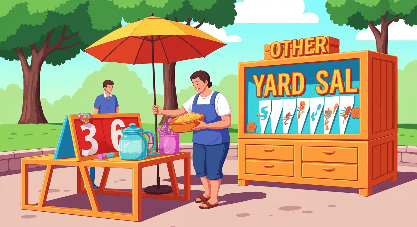 AI-generated illustration of a estate sale