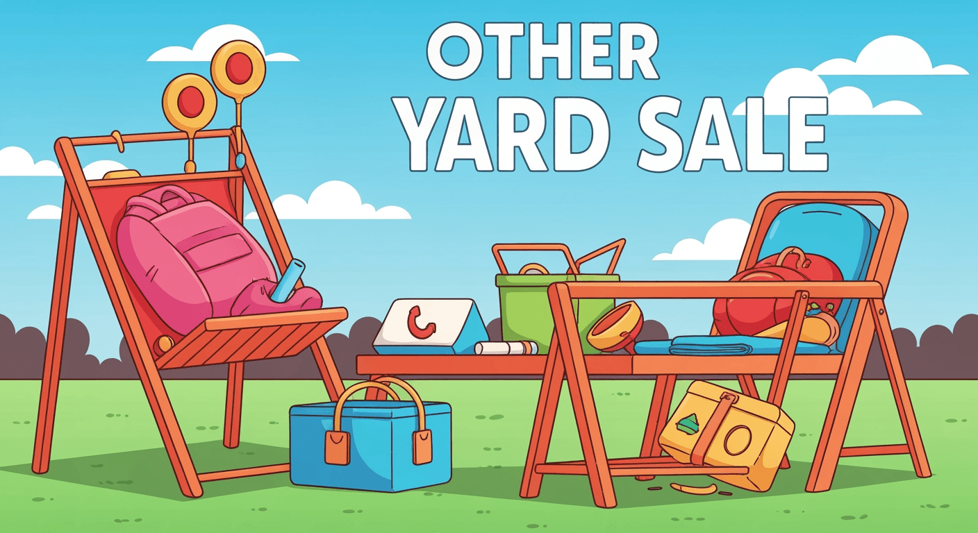 AI-generated illustration of a yard sale