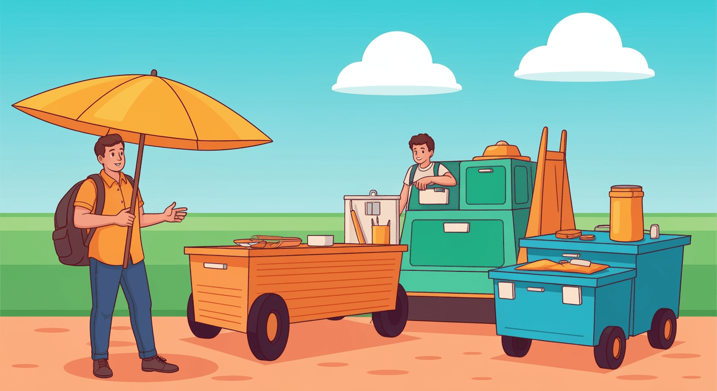 AI-generated illustration of a garage sale