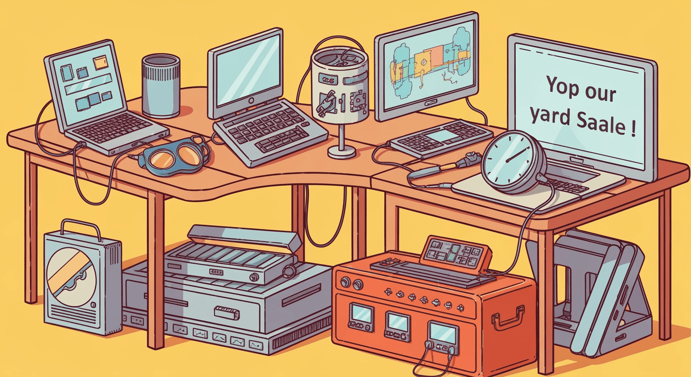 AI-generated illustration of a yard sale