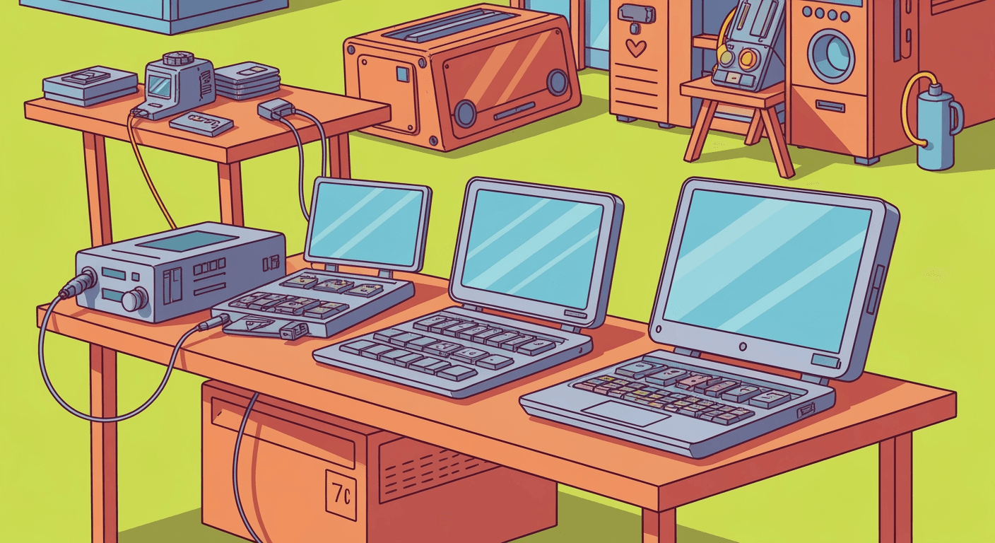 AI-generated illustration of a yard sale