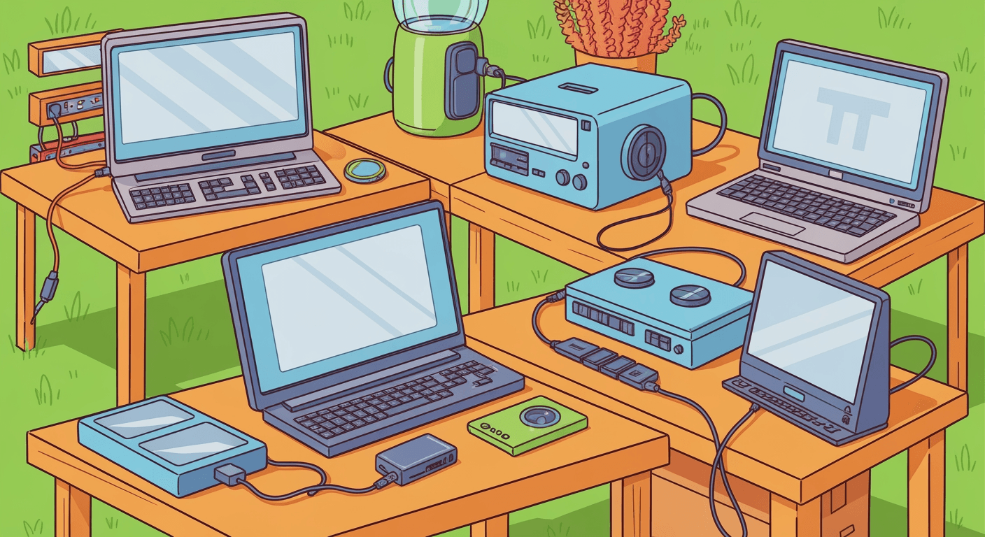 AI-generated illustration of a yard sale