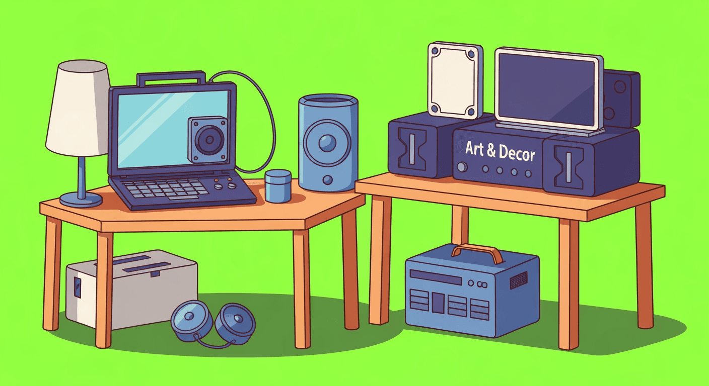 AI-generated illustration of a yard sale