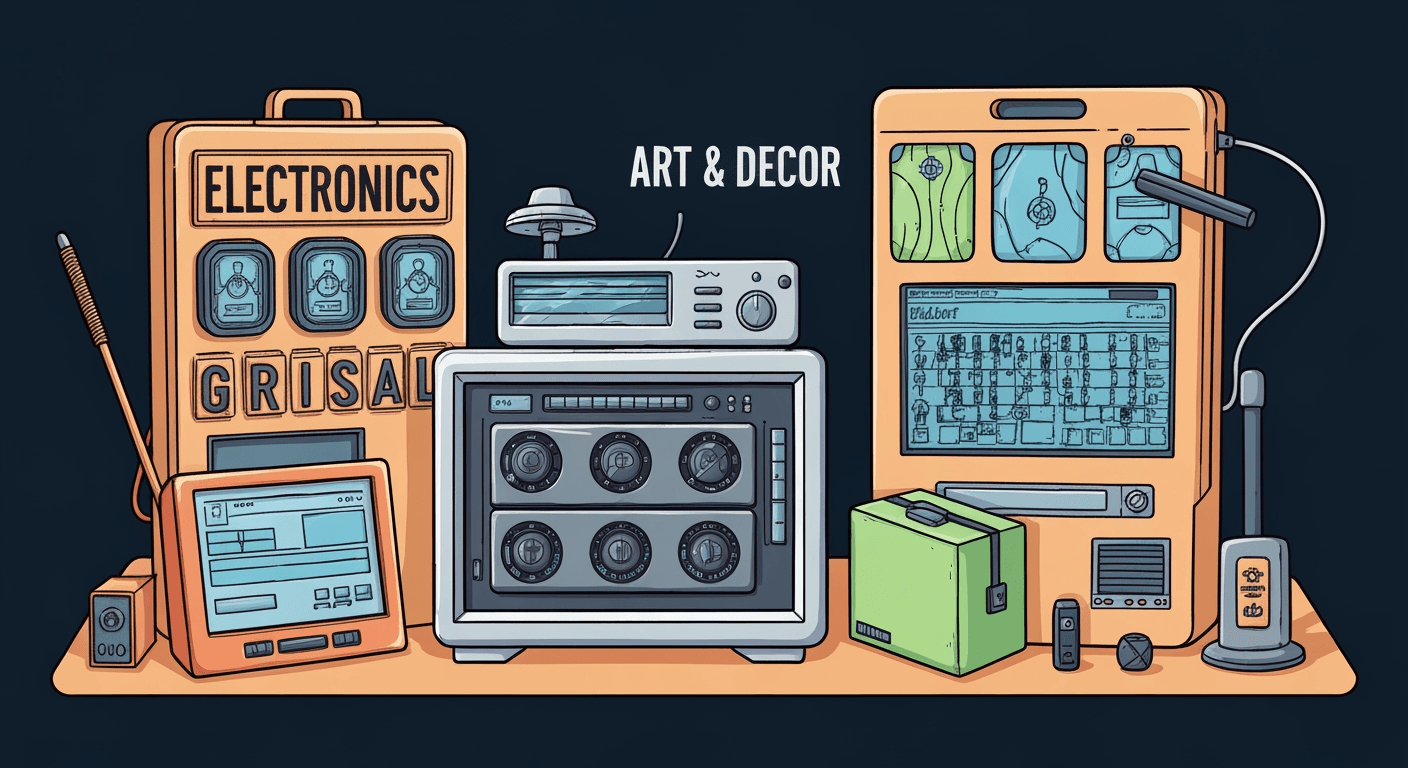 AI-generated illustration of a yard sale