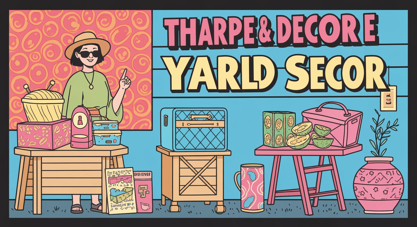AI-generated illustration of a yard sale