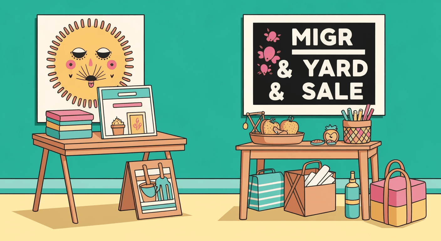 AI-generated illustration of a estate sale