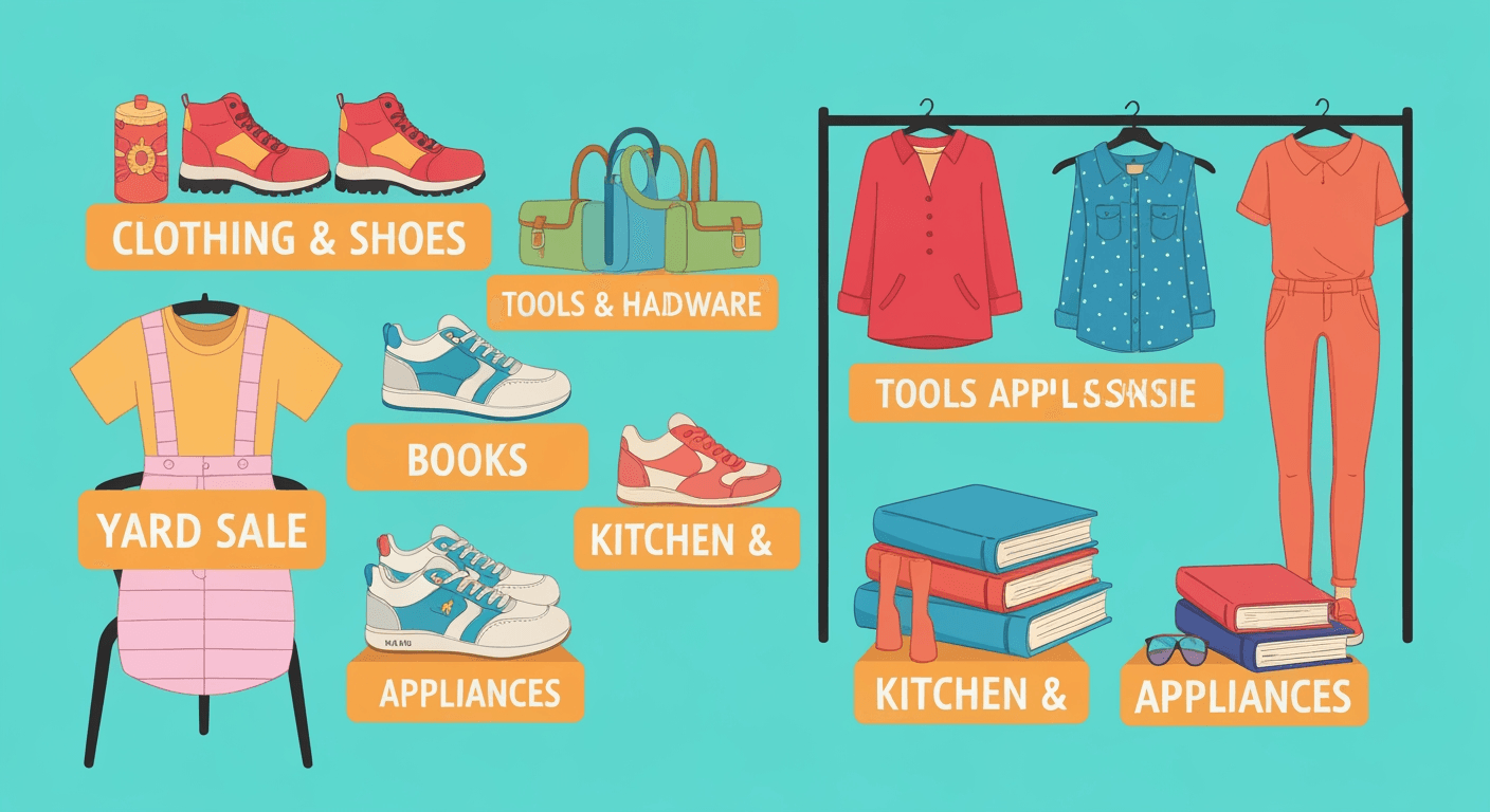 AI-generated illustration of a estate sale