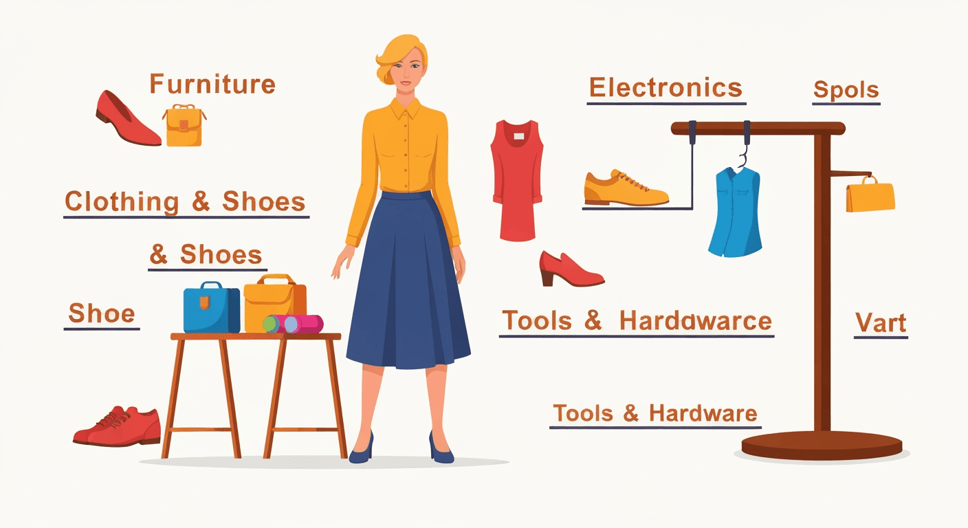 AI-generated illustration of a garage sale