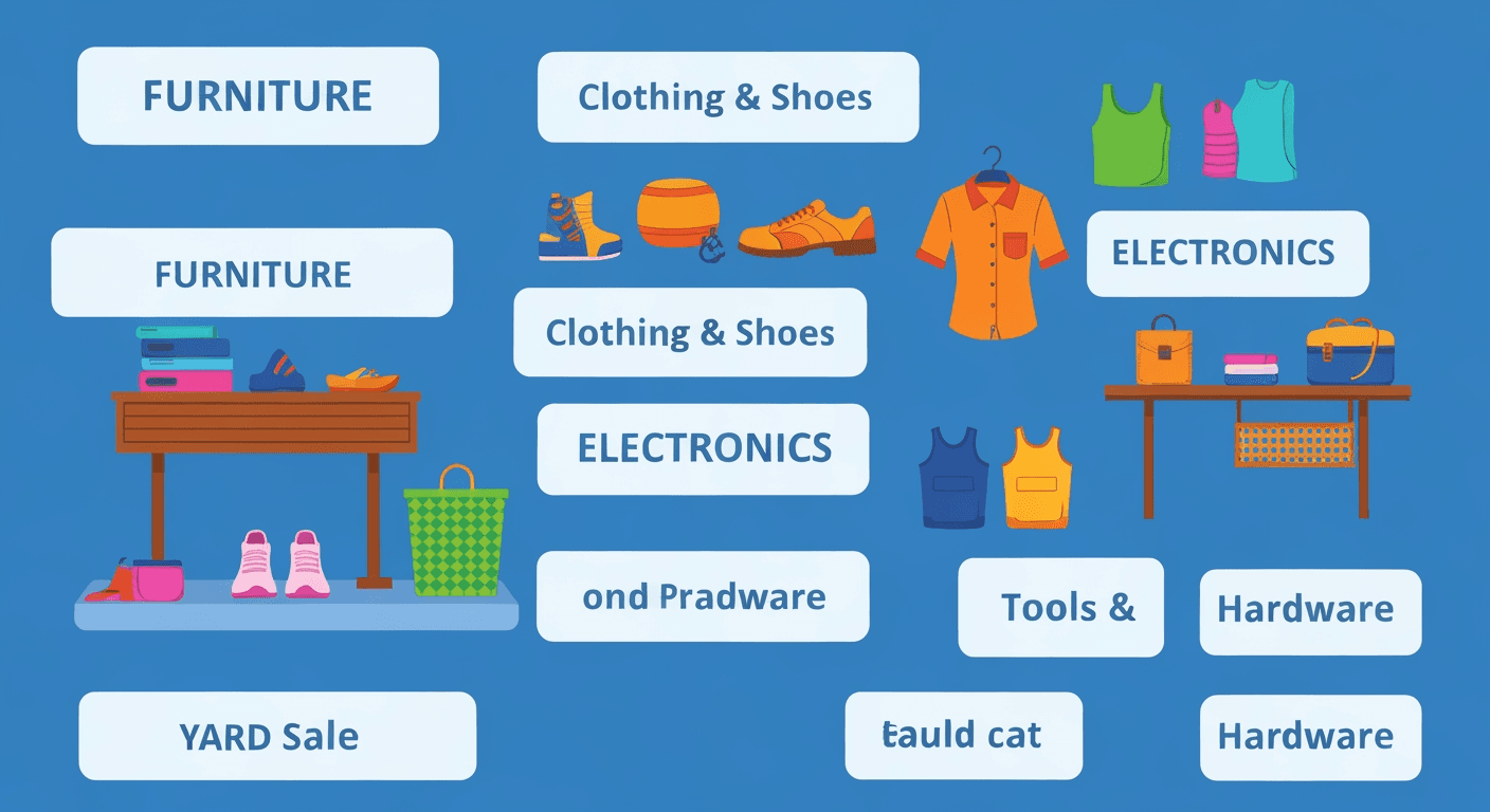 AI-generated illustration of a estate sale