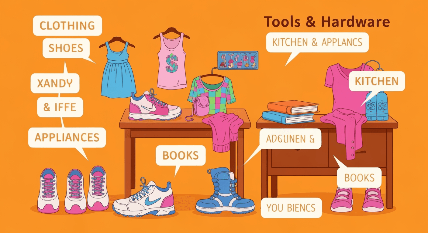 AI-generated illustration of a estate sale