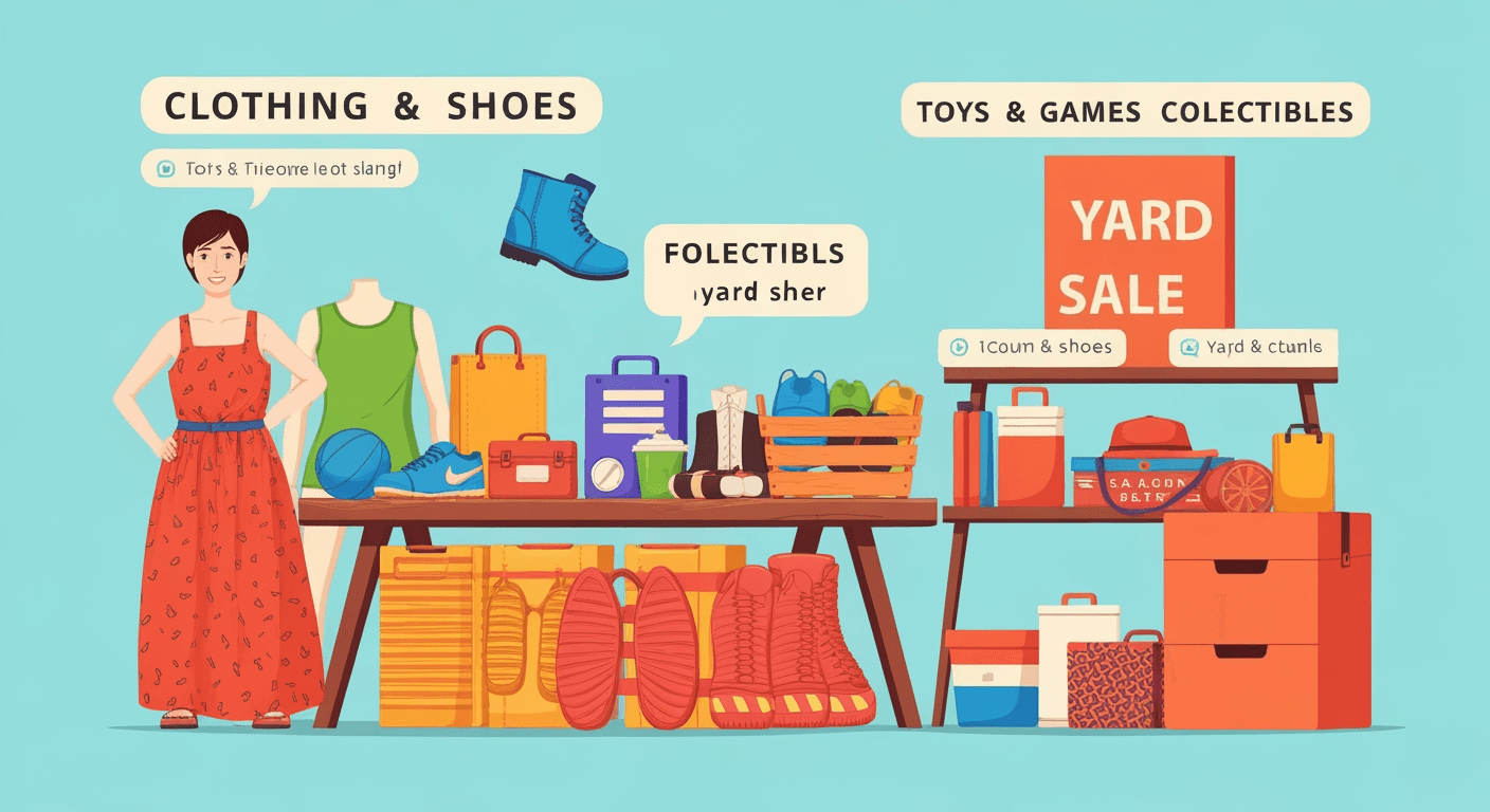AI-generated illustration of a garage sale