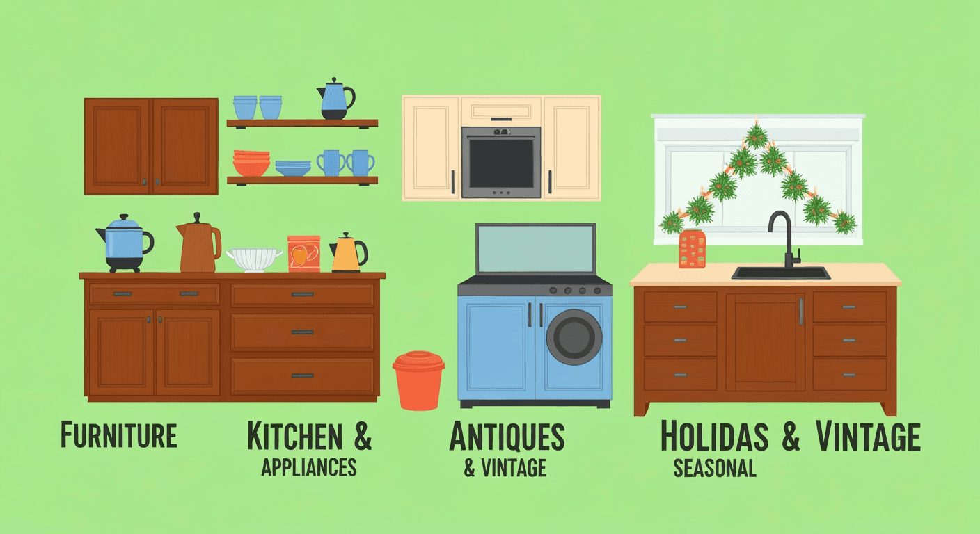 AI-generated illustration of a estate sale