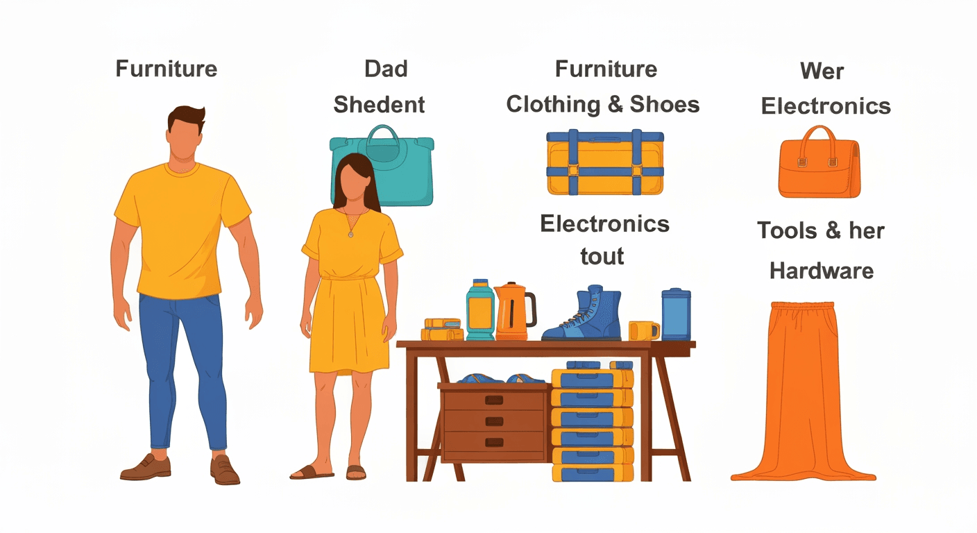 AI-generated illustration of a estate sale