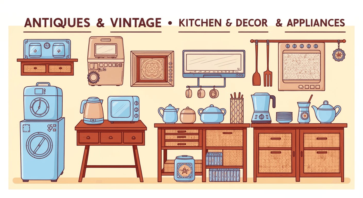 AI-generated illustration of a yard sale