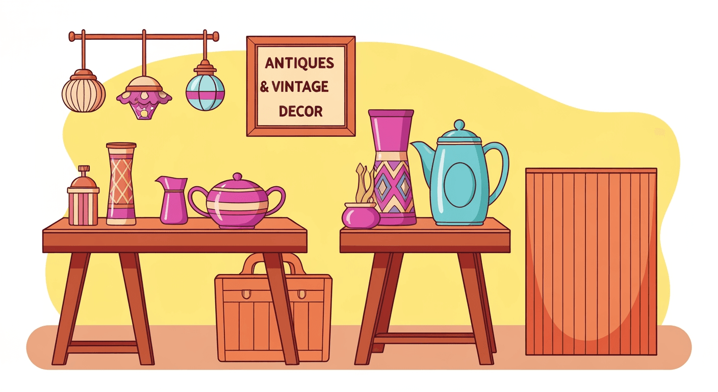 AI-generated yard sale illustration