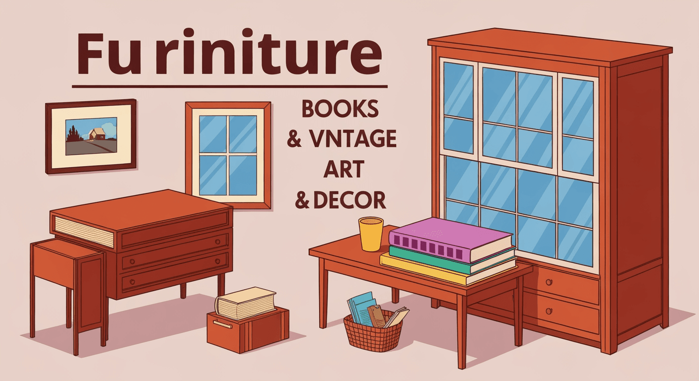 AI-generated yard sale illustration