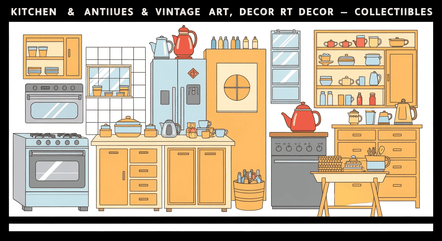 AI-generated yard sale illustration